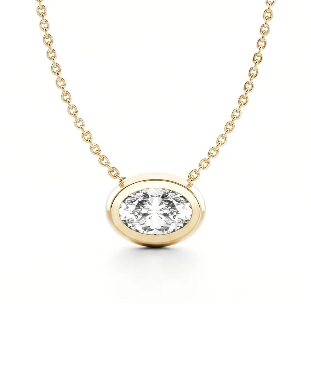 Oval Necklace - Lab Diamond