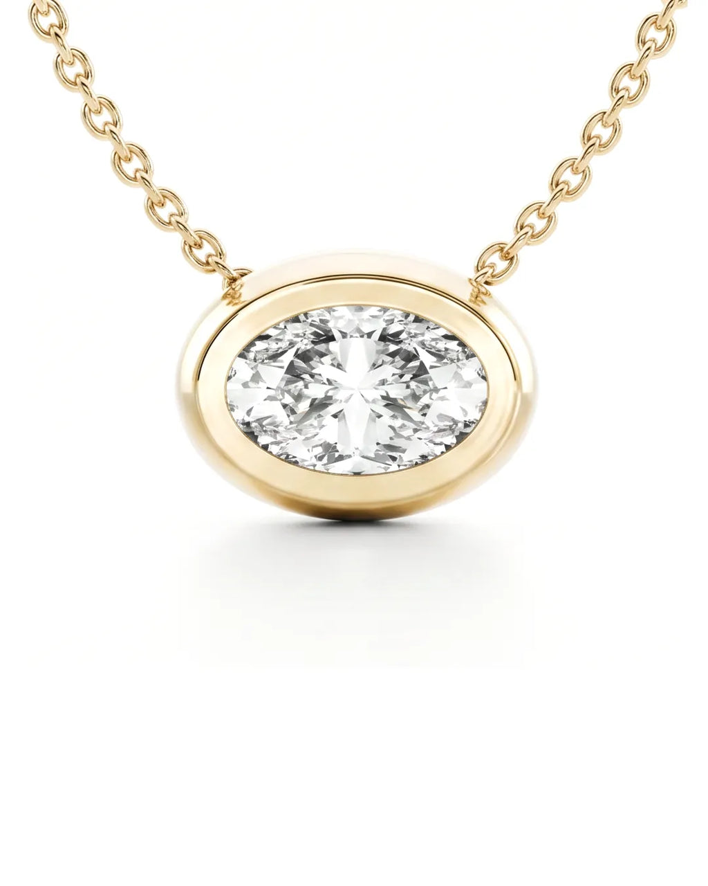 Oval Necklace - Lab Diamond