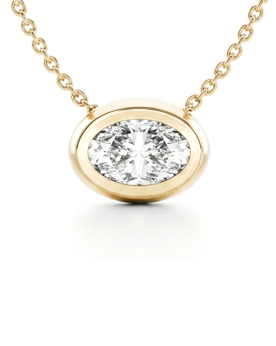 Oval Necklace - Lab Diamond