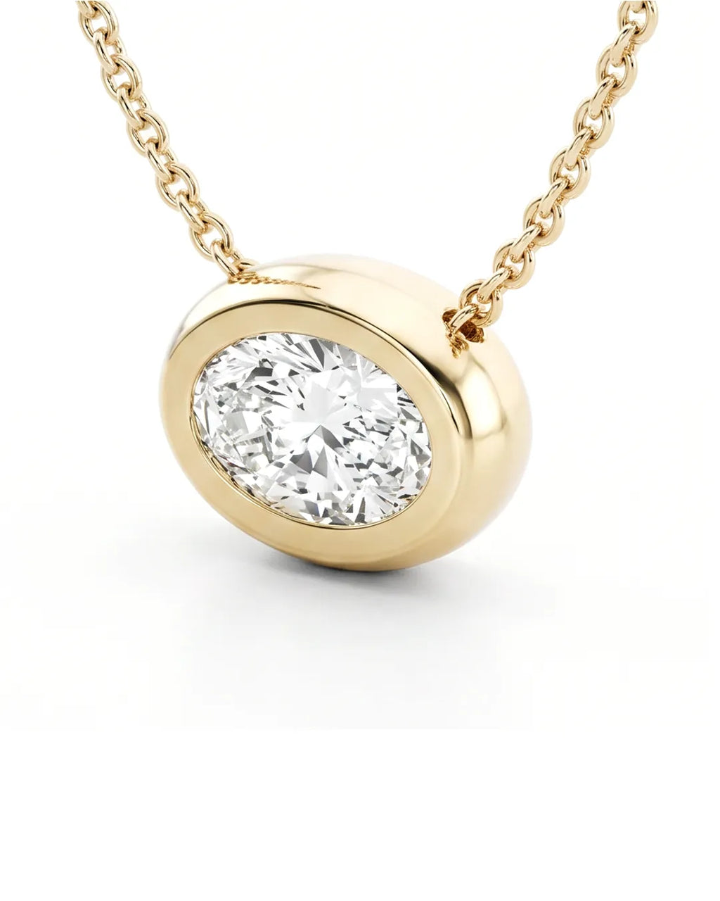 Oval Necklace - Lab Diamond