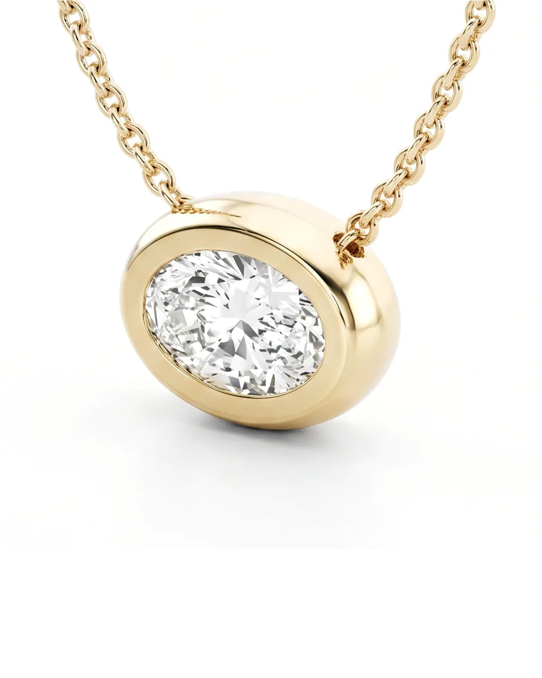 Oval Necklace - Lab Diamond