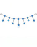 Blue Galaxy Moissanite Neckalce