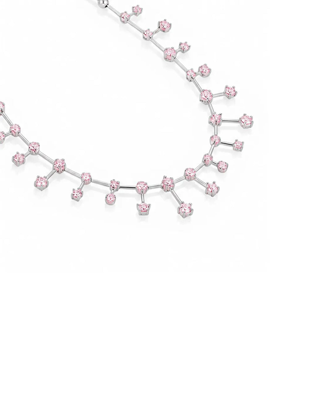 Pink Galaxy Moissanite Neckalce