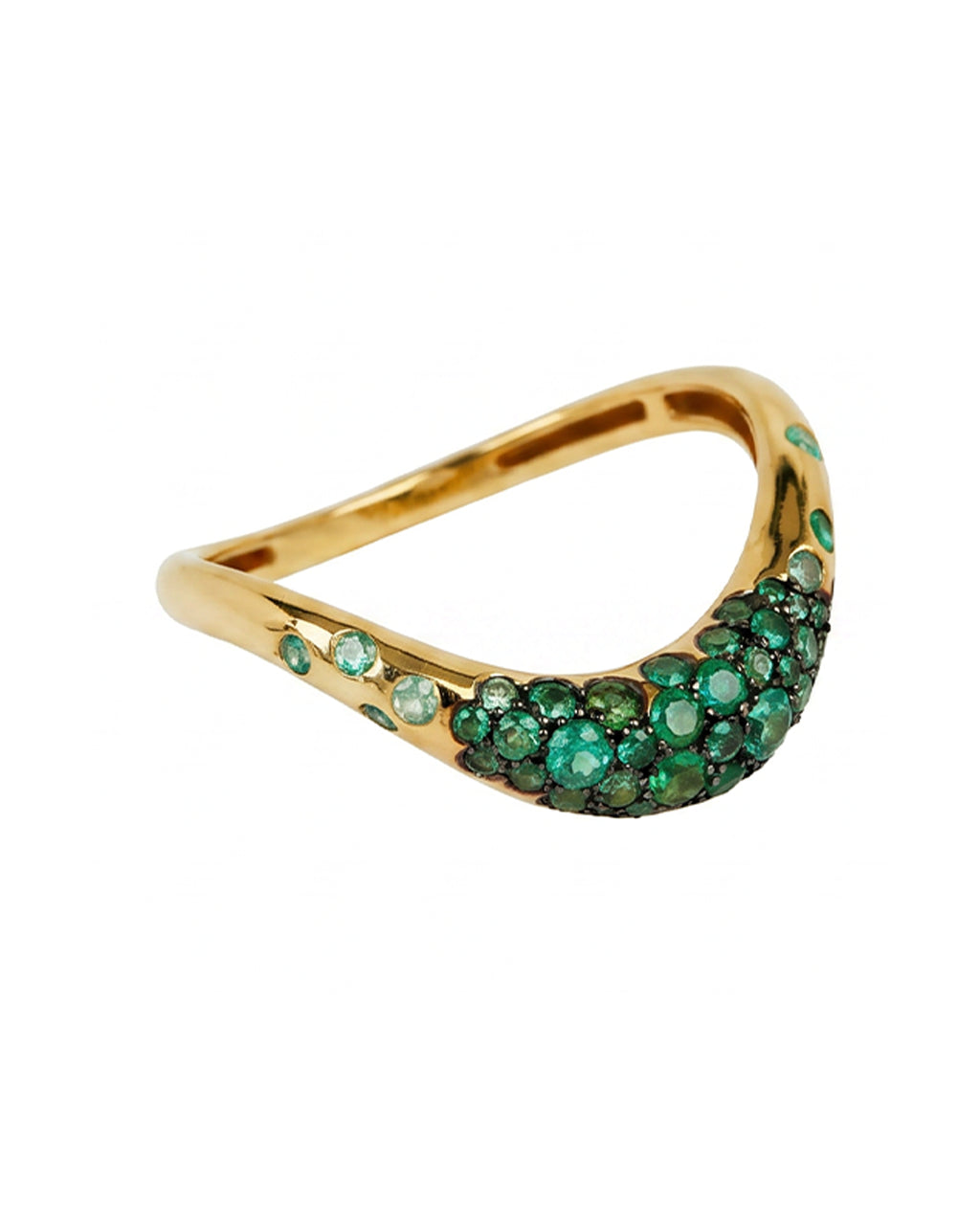 Multi Size Green Stone Ring