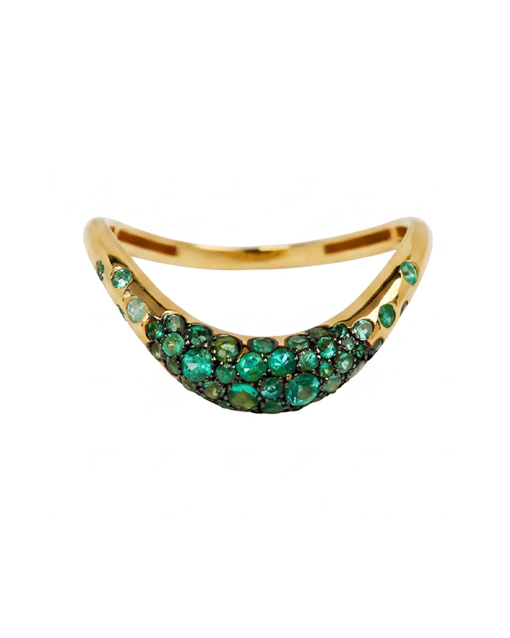 Multi Size Green Stone Ring