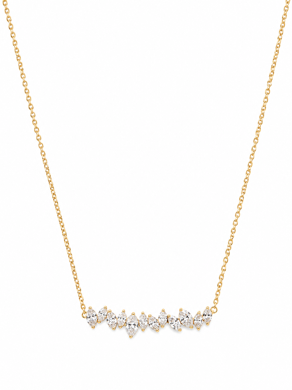 Random Marquise Necklace - Lab Diamond