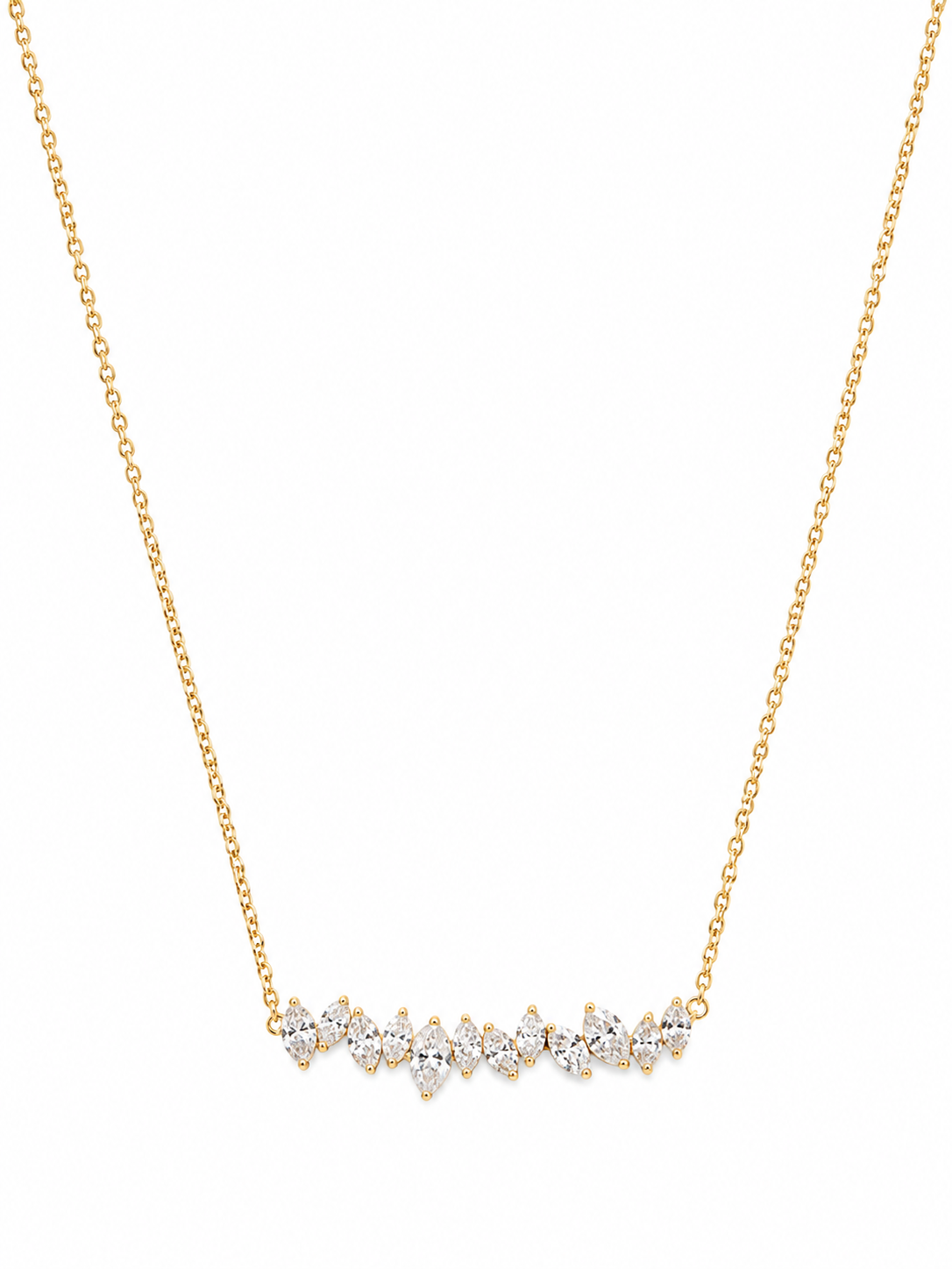 Random Marquise Necklace - Lab Diamond