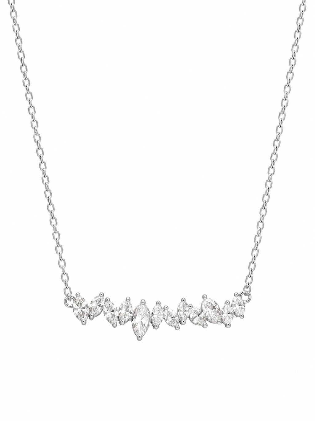 Random Marquise Necklace - Lab Diamond